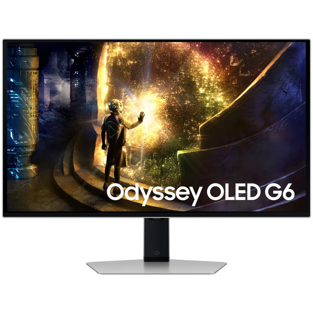 Монитор Samsung Odyssey OLED G6 G61SD LS-27DG610SU, 27" (68.58 cm) OLED панел, 240Hz, QHD, 0.03ms (GtG), 1 000 000:1, HDR10+, 250cd/m2, DisplayPort, HDMI, USB Hub, LS27DG610SUXEN