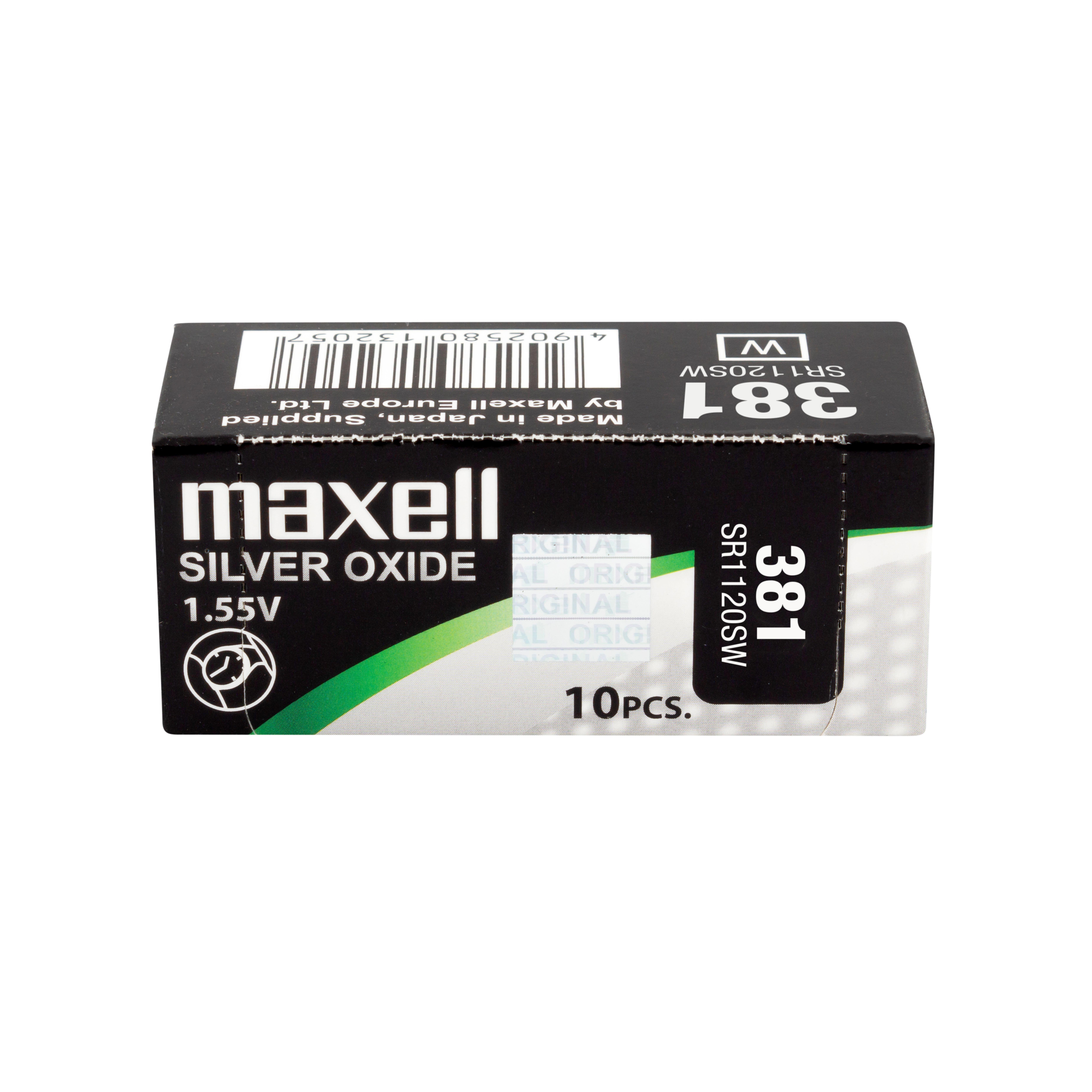 Бутонна батерия сребърна MAXELL SR1120 SW /381/391/  AG8   1.55V - ML-BS-SR1120-SW