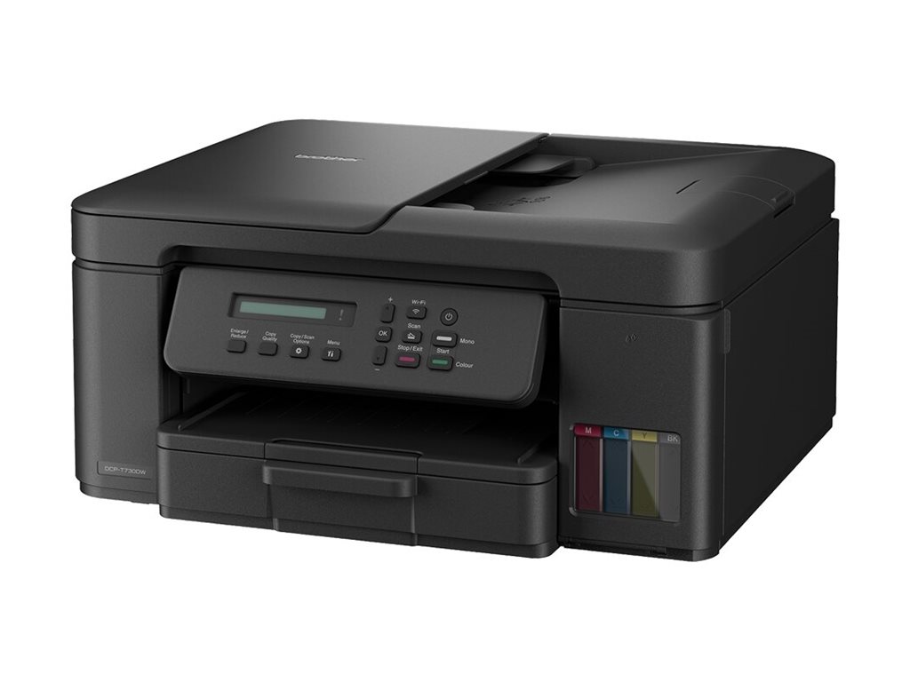 Мултифункционално мастиленоструйно устройство Brother DCP-T730DW, Inkbenefit Plus, цветен, принтер/копир/скенер, 1200x6000dpi, 16 стр/мин, Wi-Fi, USB, A4, A5 - DCPT730DWYJ1
