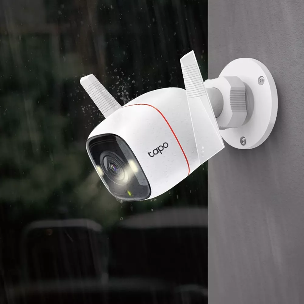 TP-Link Tapo C320WS, насочена, 4MPix (2560x1444@15fps), IR LED осветеност (до 30 метра), външна IP66, RJ-45, Wi-Fi