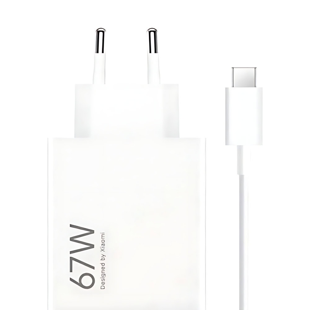Xiaomi 67W HyperCharge Combo (Type-A), от контакт към 1x USB-A(ж), 20V/6A, бяло, 67W, BHR9465EU