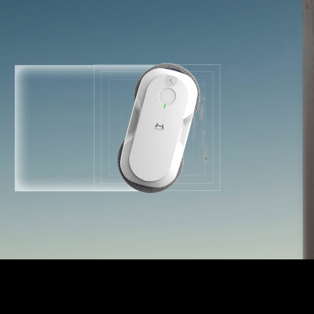 Робот за миене на прозорци Xiaomi HUTT DDC56, 120W, Smart робот, 80 мл. резервоар за вода, 3400Pa налягане, 150 оборота в минута, бял